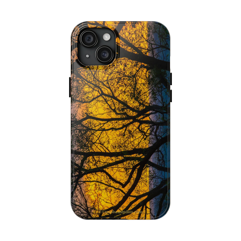 Tough Phone Case — Sunset Silhouette Tree Design
