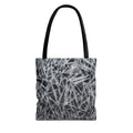 Ice Pattern Tote Bag — Black & White All-Over-Print Tote