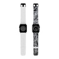 Monochrome Frost Ice Texture Apple Watch Band — Black & White Abstract Strap
