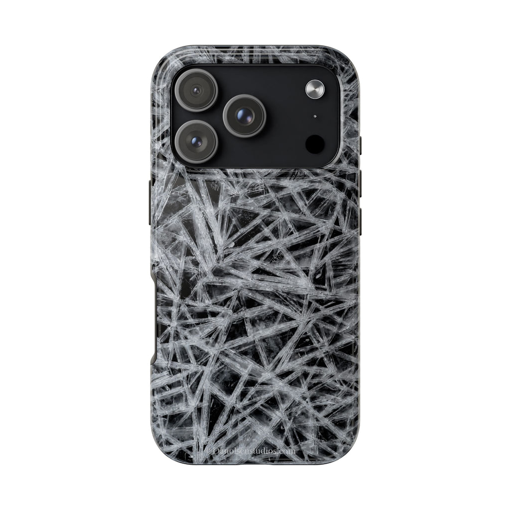Impact-Resistant Phone Case — Black & White Ice Shockproof Cover