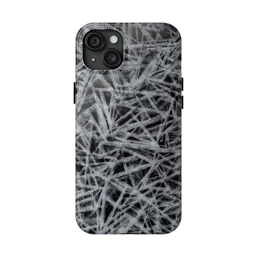 Impact-Resistant Phone Case — Black & White Ice Shockproof Cover