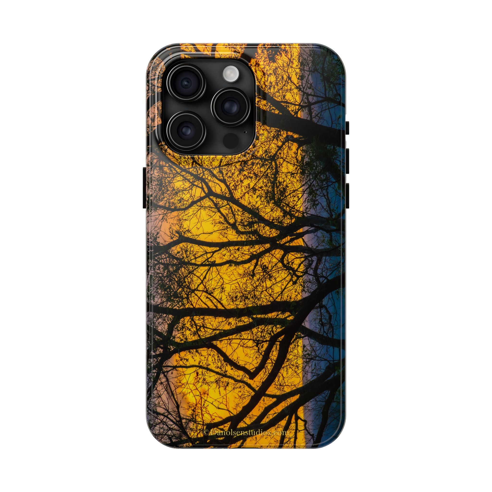 Tough Phone Case — Sunset Silhouette Tree Design