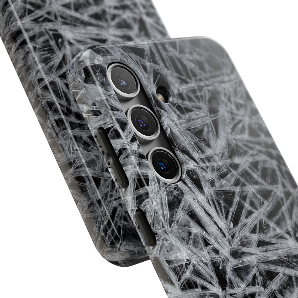 Impact-Resistant Phone Case — Black & White Ice Shockproof Cover