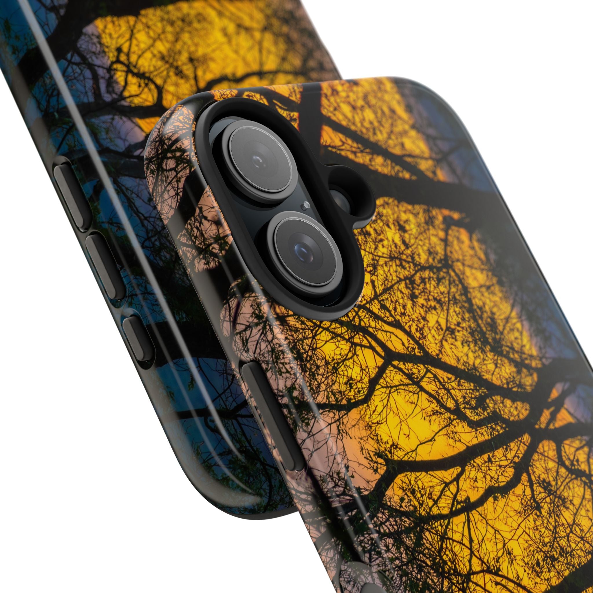 Tough Phone Case — Sunset Silhouette Tree Design