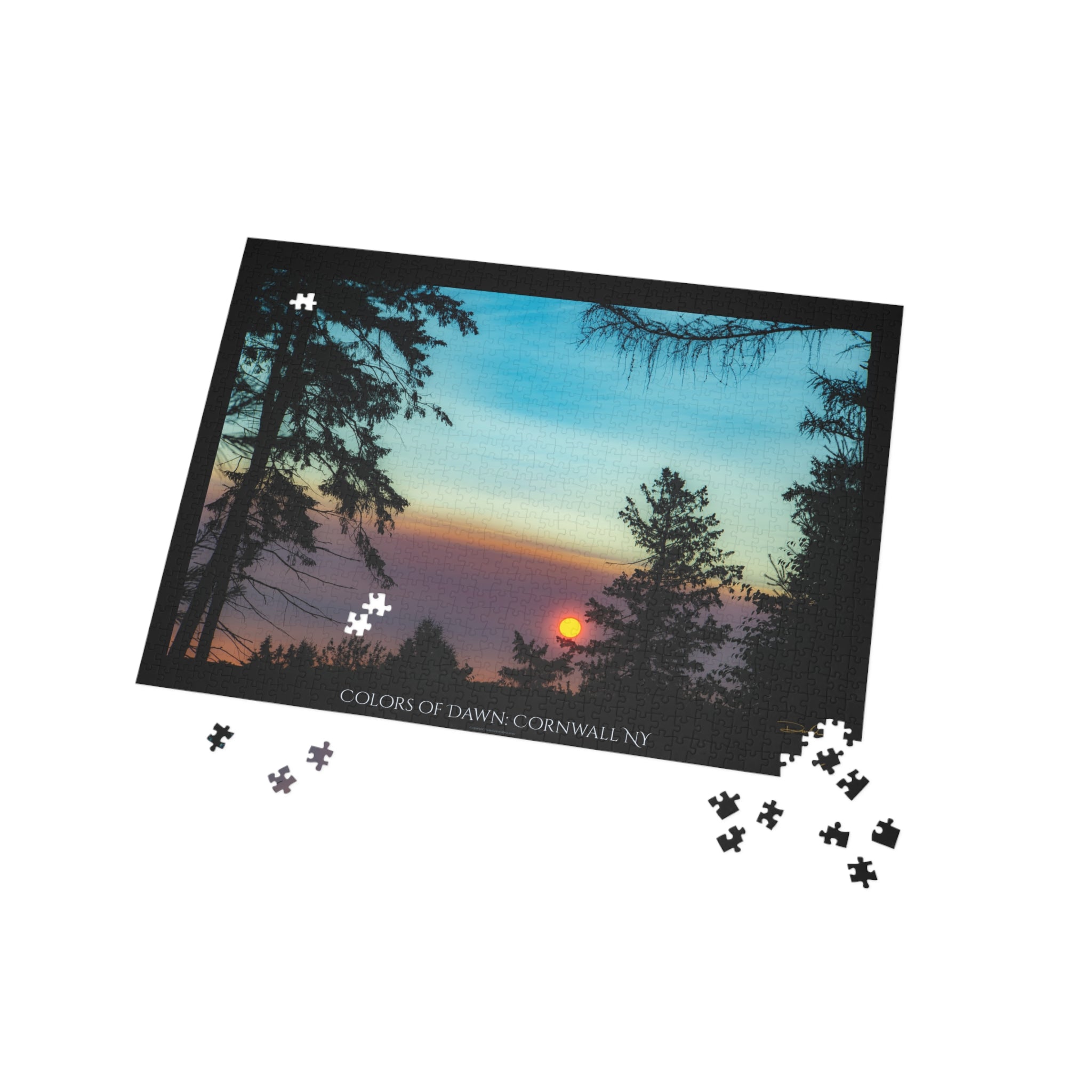 Sunset Forest Jigsaw Puzzle — Scenic Sunset Over Trees (1000 pcs)