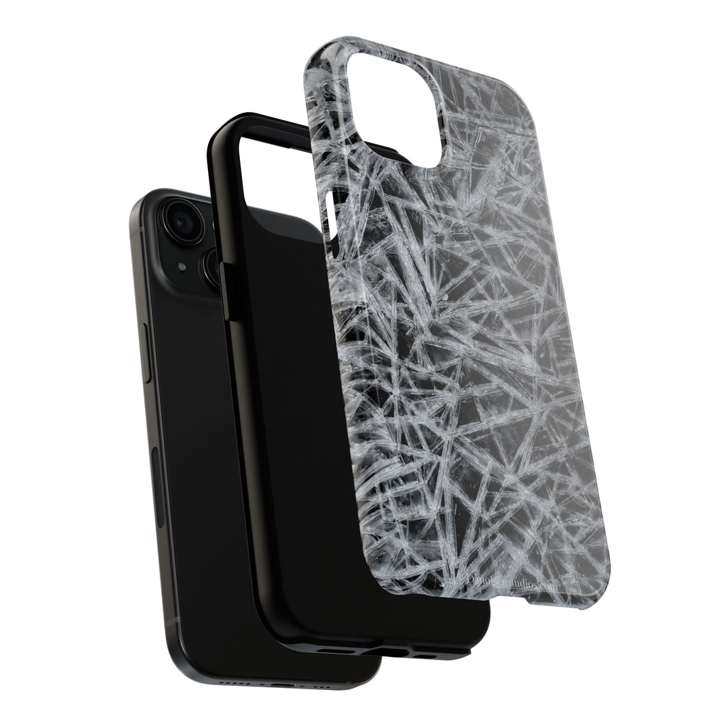 Impact-Resistant Phone Case — Black & White Ice Shockproof Cover