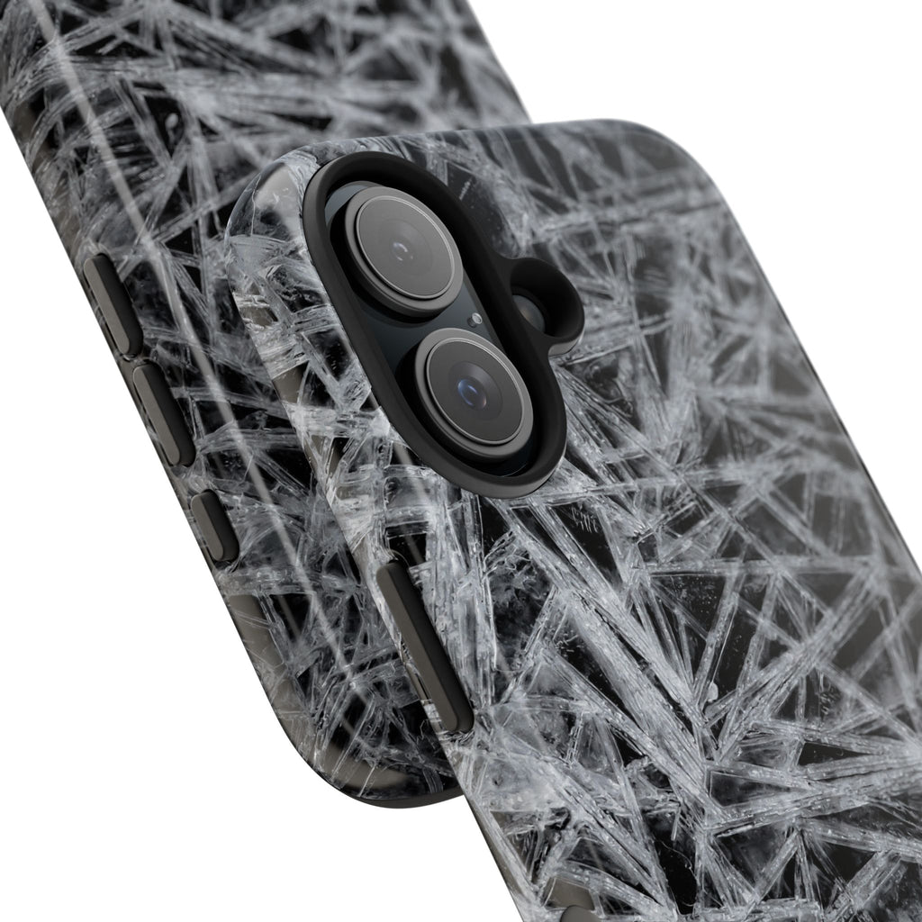 Impact-Resistant Phone Case — Black & White Ice Shockproof Cover