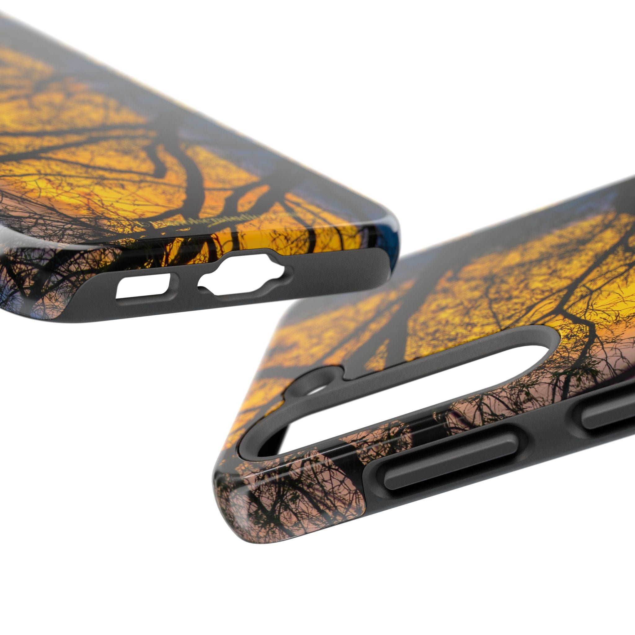 Tough Phone Case — Sunset Silhouette Tree Design