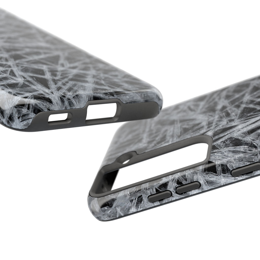 Impact-Resistant Phone Case — Black & White Ice Shockproof Cover