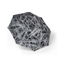 Compact Foldable Umbrella — Monochrome Abstract Ice Pattern