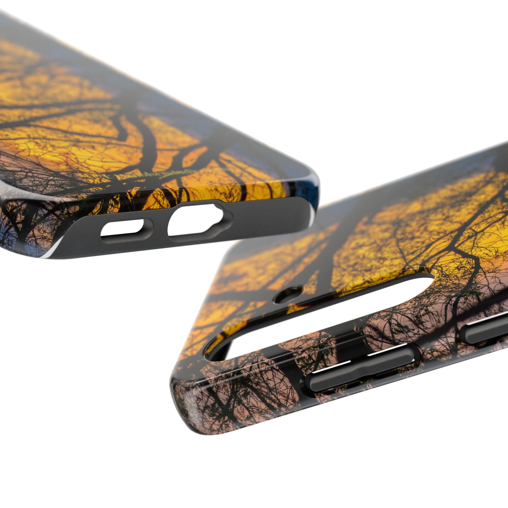Tough Phone Case — Sunset Silhouette Tree Design