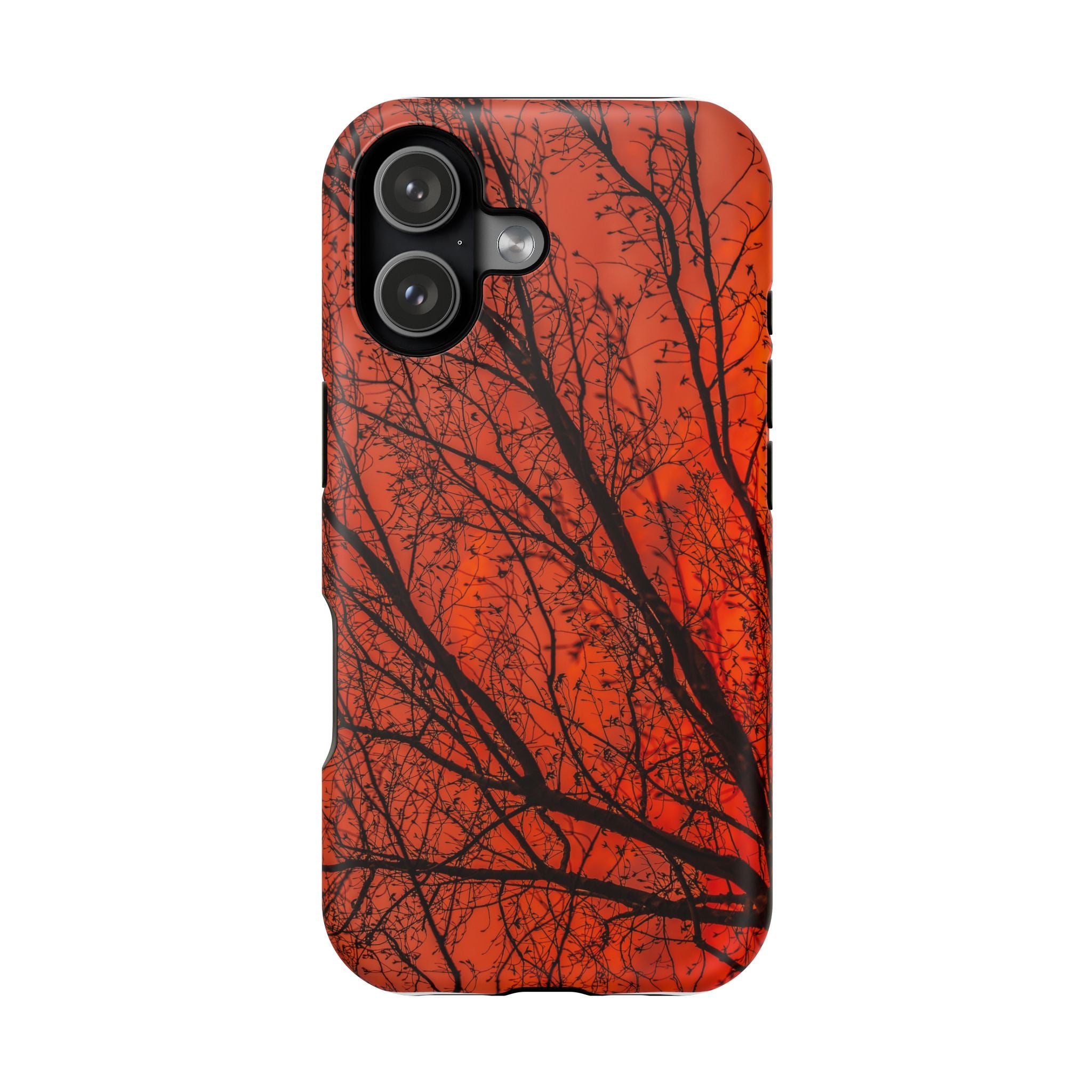 Red Tree Silhouette Magnetic Impact-Resistant Phone Case