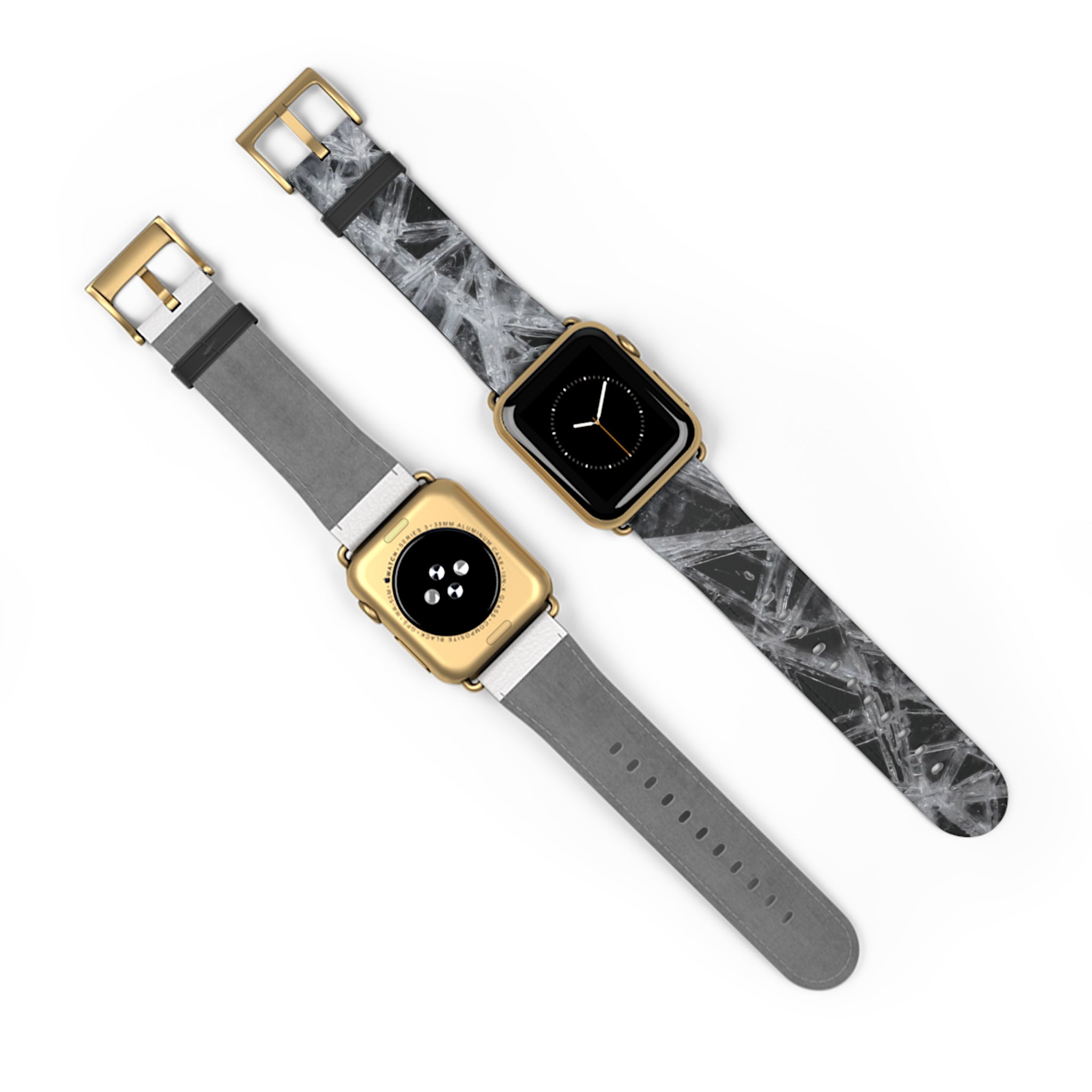Ice Silicone Watch Band — Gray Tie-Dye Apple Watch Strap