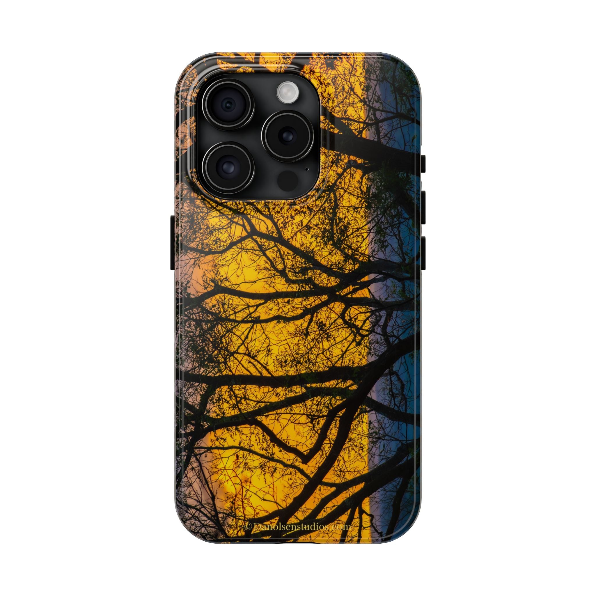 Tough Phone Case — Sunset Silhouette Tree Design