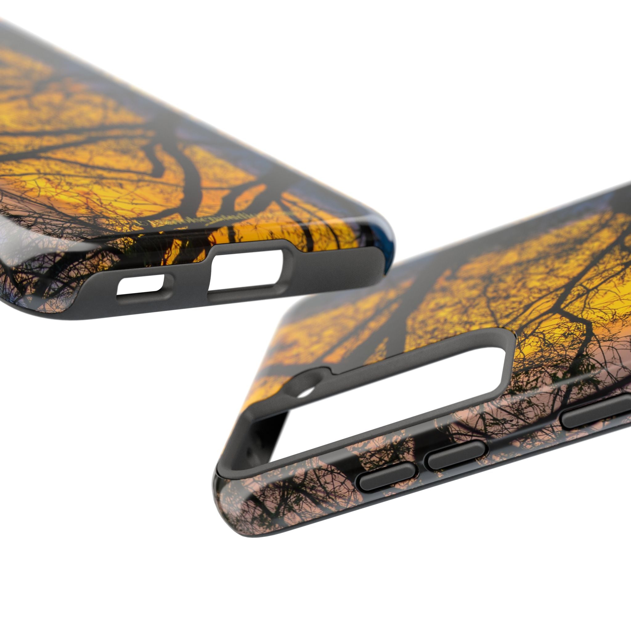 Tough Phone Case — Sunset Silhouette Tree Design