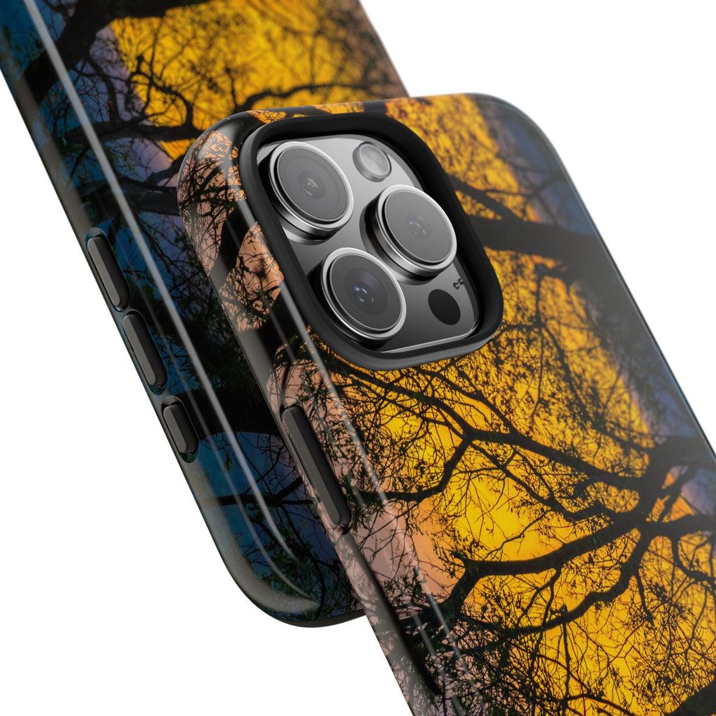 Tough Phone Case — Sunset Silhouette Tree Design