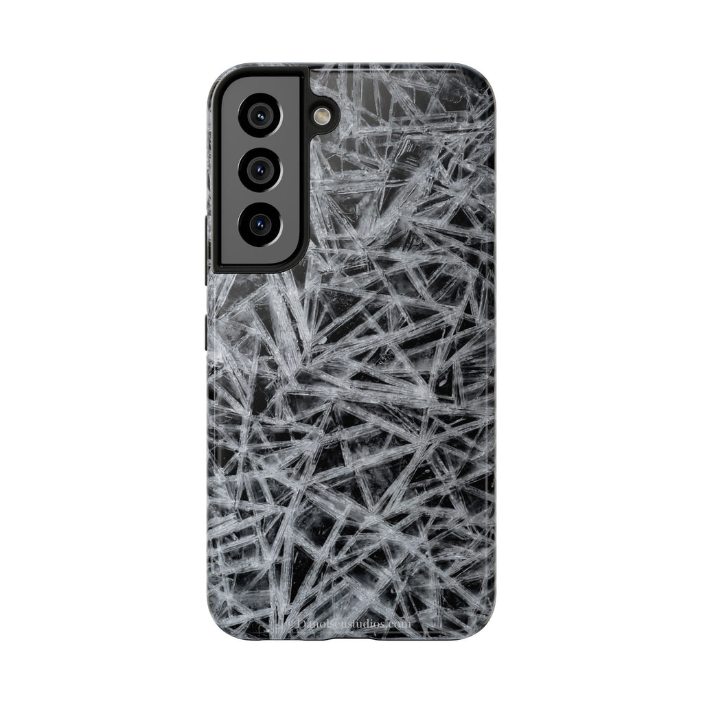 Impact-Resistant Phone Case — Black & White Ice Shockproof Cover