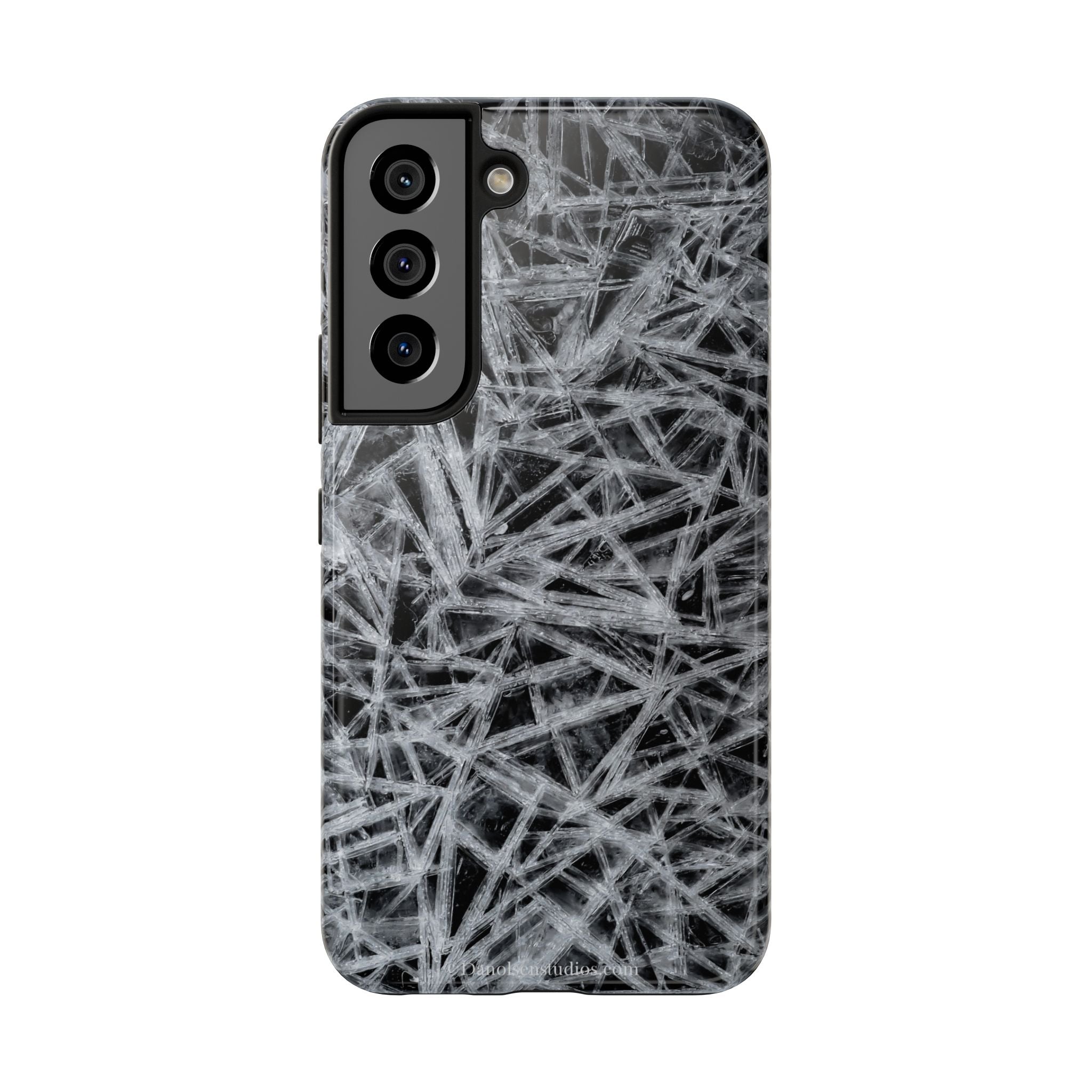 Impact-Resistant Phone Case — Black & White Ice Shockproof Cover