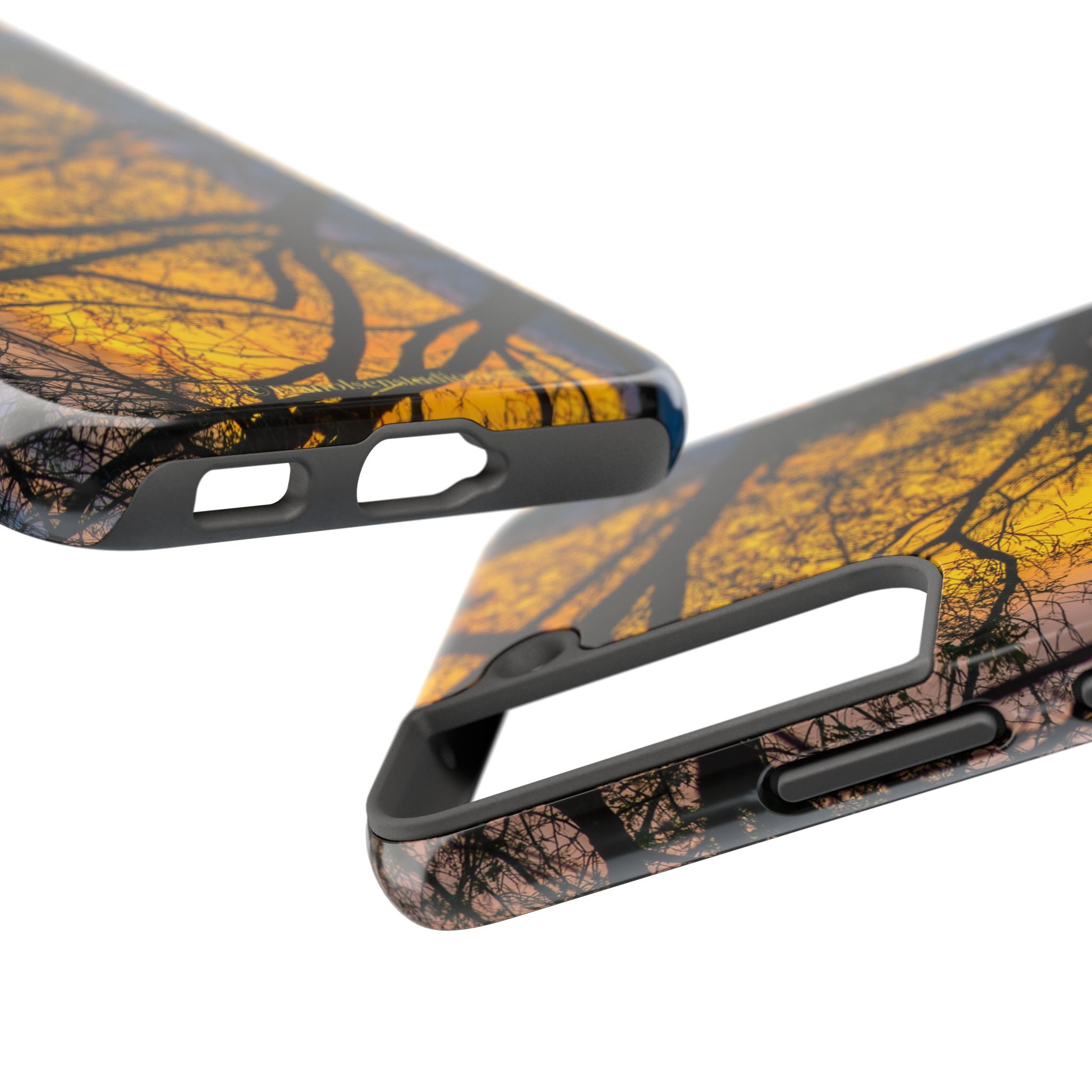 Tough Phone Case — Sunset Silhouette Tree Design