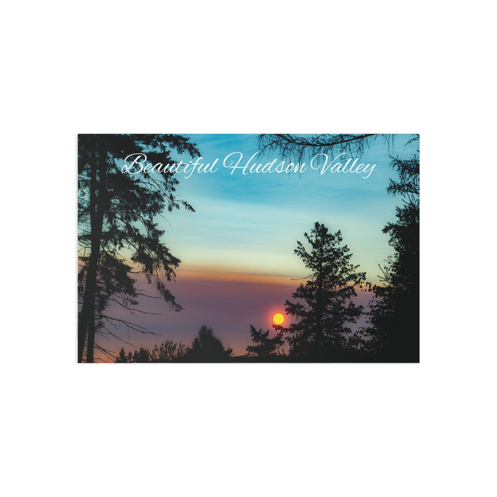 Beautiful Hudson Valley Fine Art Postcard - Scenic Sunset Postcard