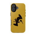 Pelican Silhouette Tough Phone Case — Mustard Yellow Protective Cover