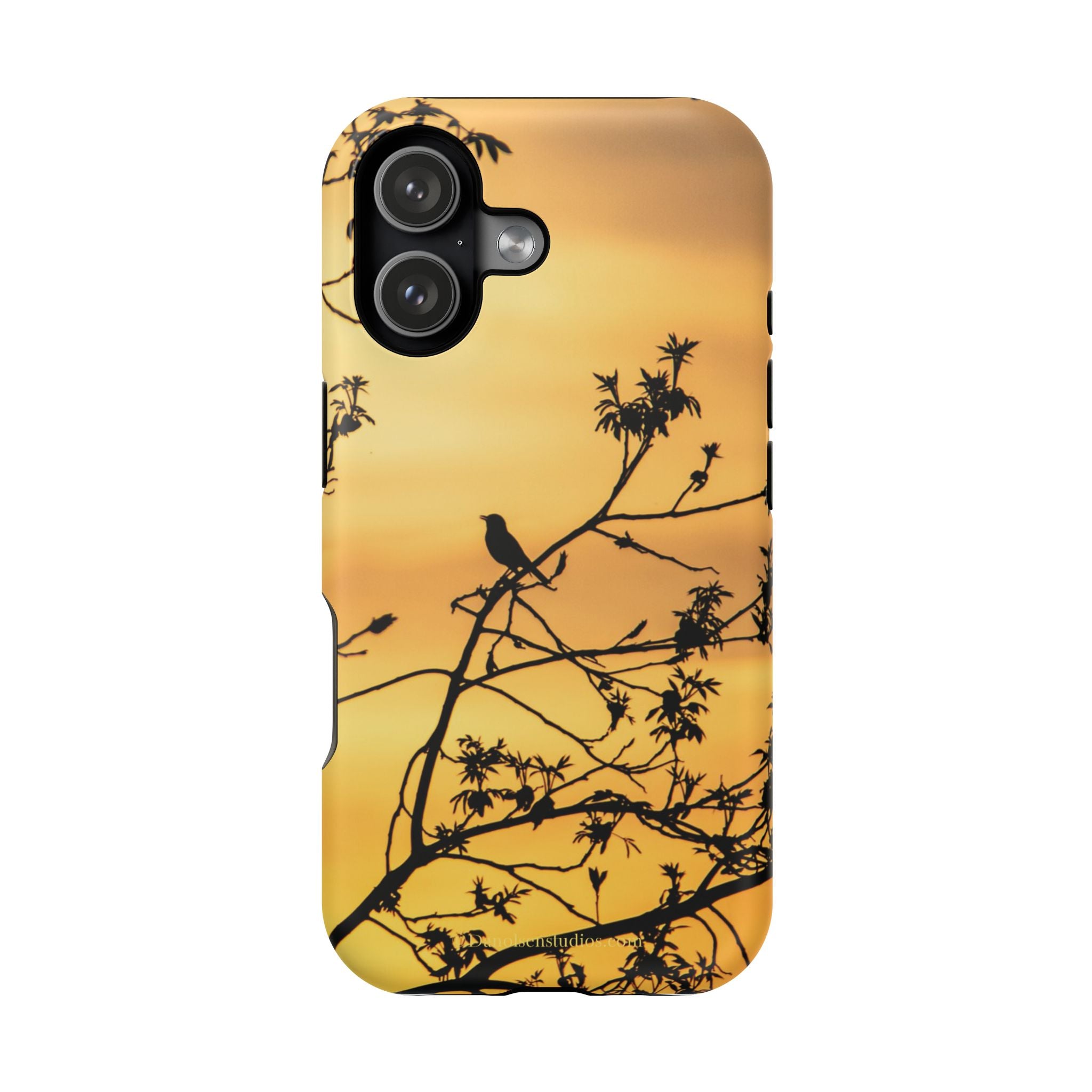 Sunset Bird Silhouette Magnetic Phone Case — Impact‑Resistant Camera Protection
