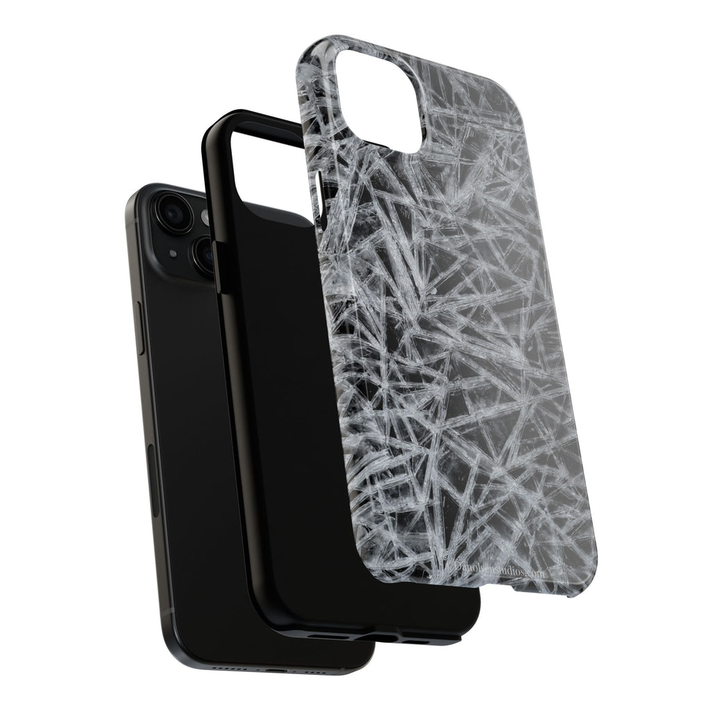 Impact-Resistant Phone Case — Black & White Ice Shockproof Cover