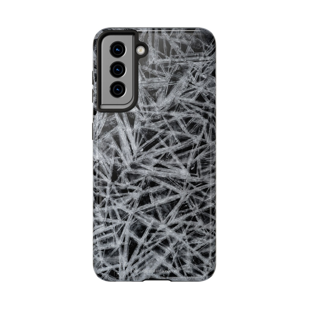 Impact-Resistant Phone Case — Black & White Ice Shockproof Cover