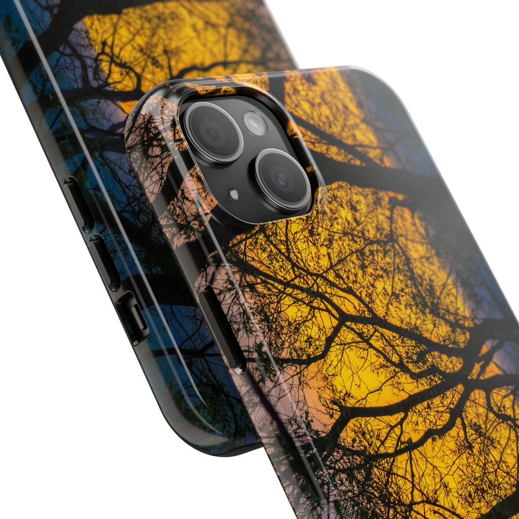 Tough Phone Case — Sunset Silhouette Tree Design