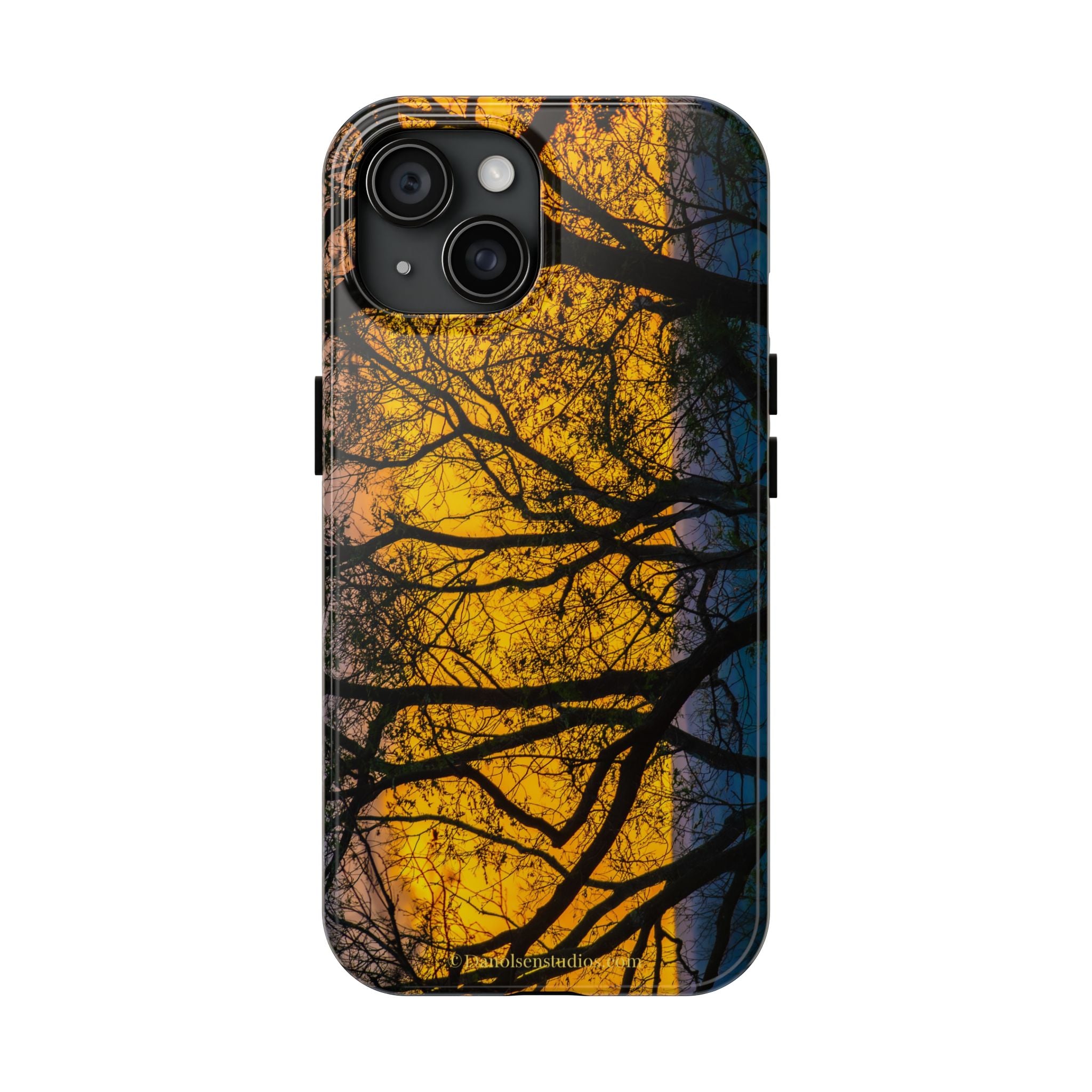 Tough Phone Case — Sunset Silhouette Tree Design