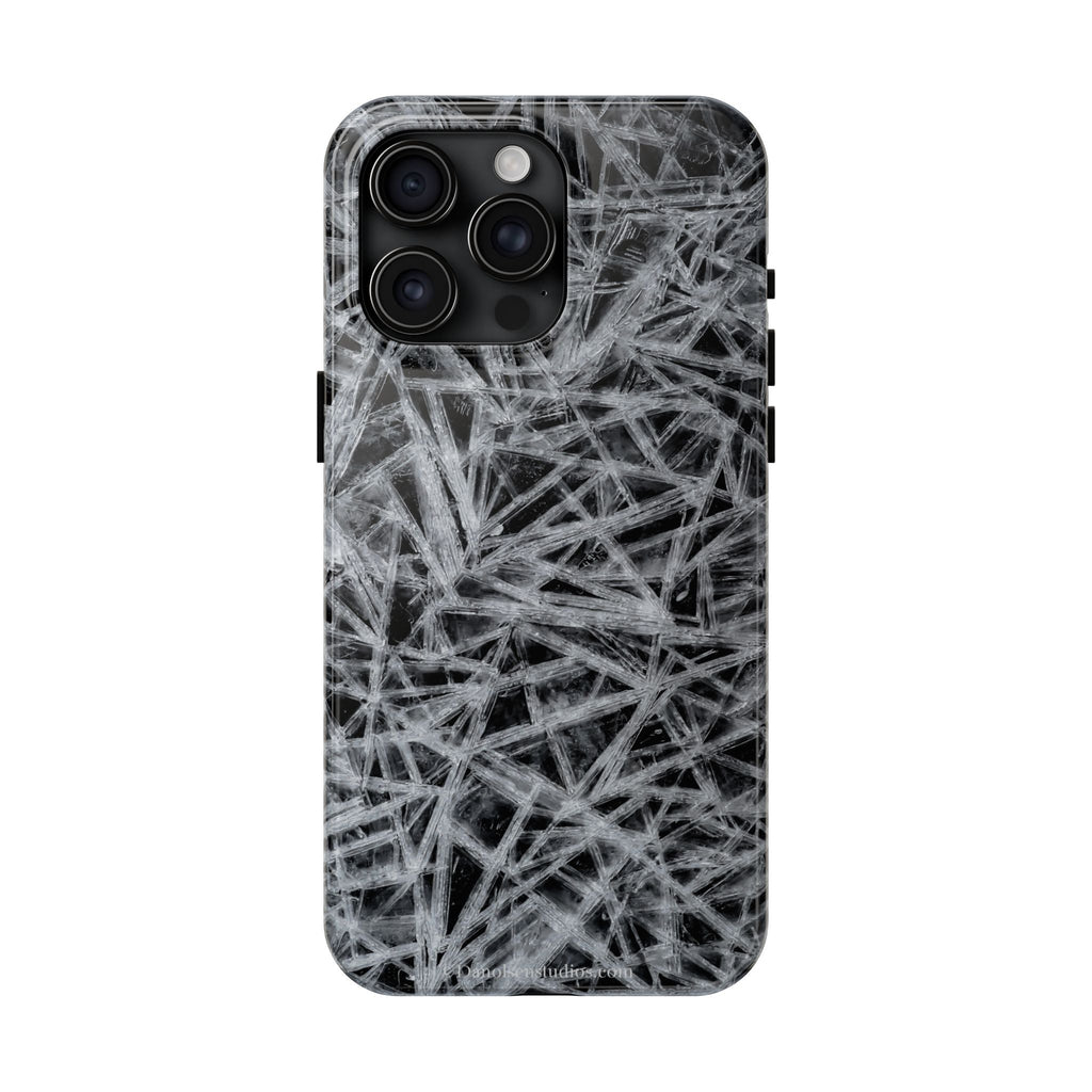 Impact-Resistant Phone Case — Black & White Ice Shockproof Cover