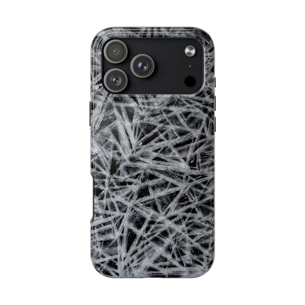 Impact-Resistant Phone Case — Black & White Ice Shockproof Cover