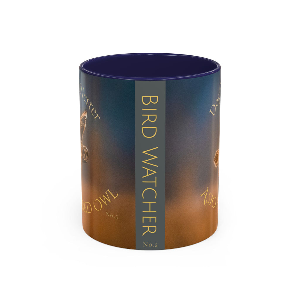 Mug with 'Bird Watcher' text and gradient design on a white background