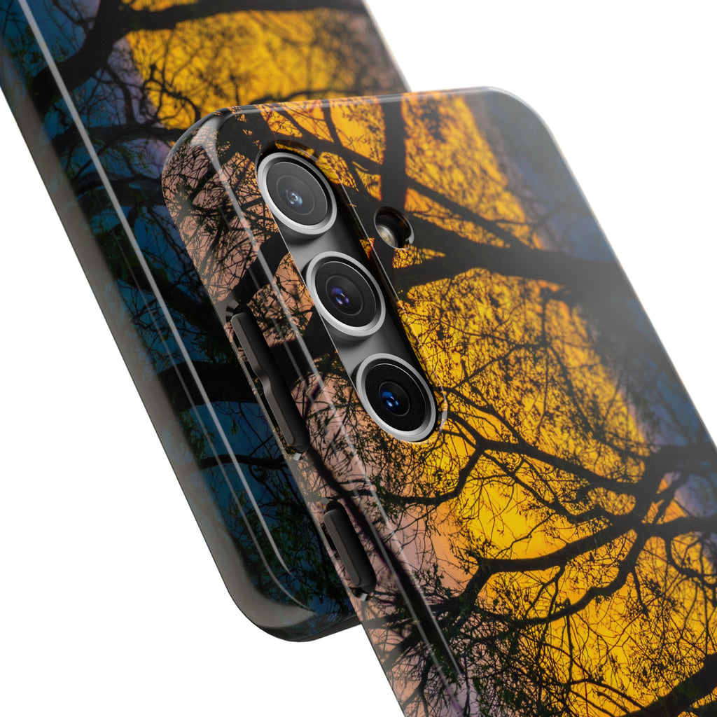 Tough Phone Case — Sunset Silhouette Tree Design
