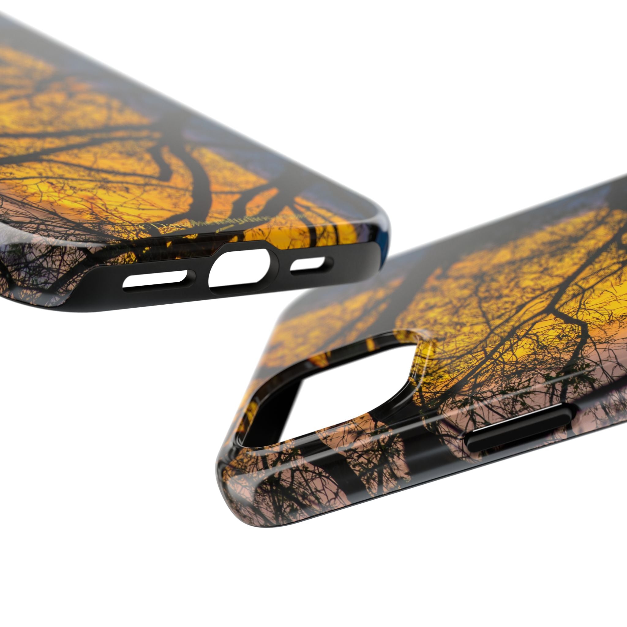 Tough Phone Case — Sunset Silhouette Tree Design