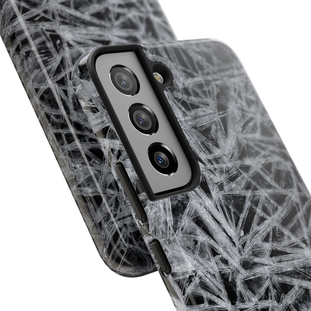 Impact-Resistant Phone Case — Black & White Ice Shockproof Cover