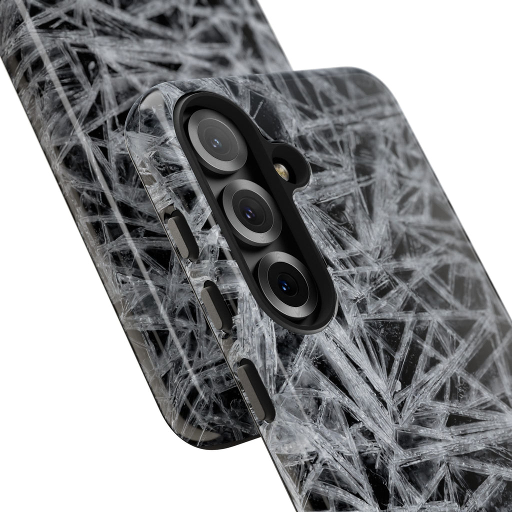 Impact-Resistant Phone Case — Black & White Ice Shockproof Cover