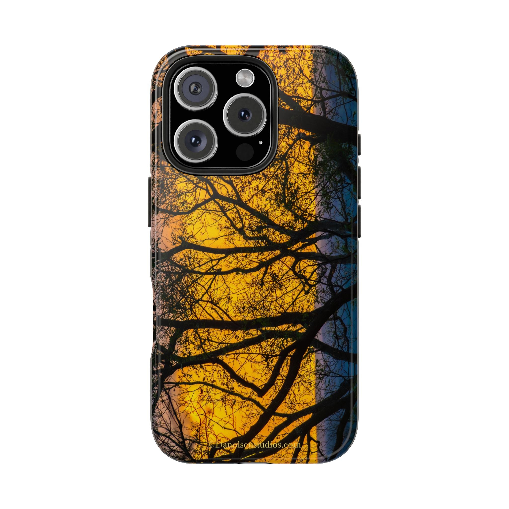 Tough Phone Case — Sunset Silhouette Tree Design