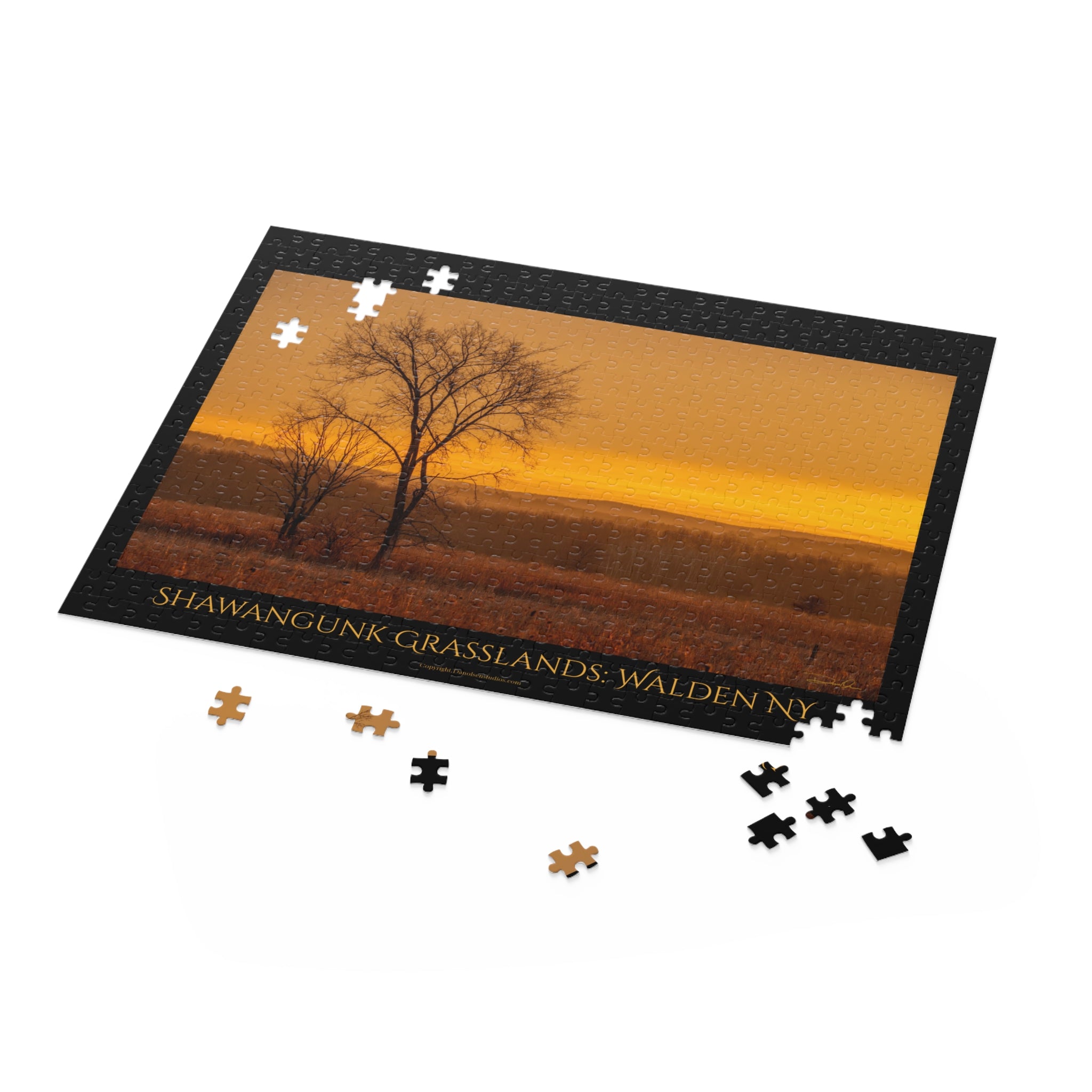 Shawangunk Grasslands Sunset Puzzle — Tranquil Tree Landscape Jigsaw (500 pcs)