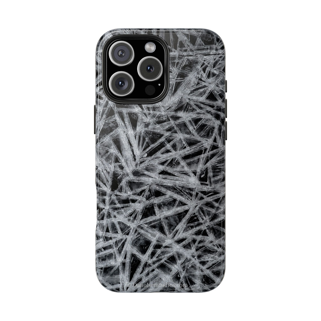 Impact-Resistant Phone Case — Black & White Ice Shockproof Cover