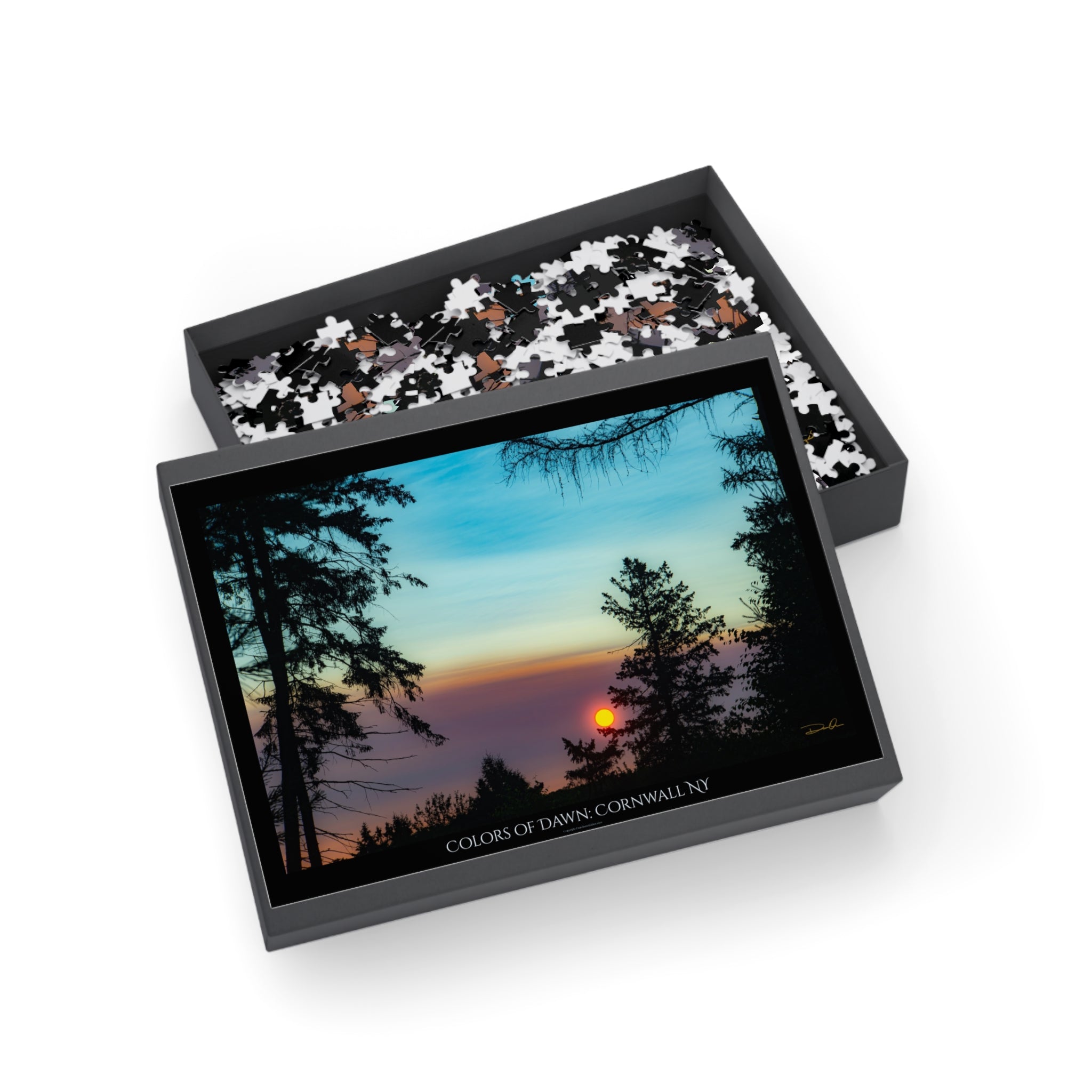 Sunset Forest Jigsaw Puzzle — Scenic Sunset Over Trees (1000 pcs)