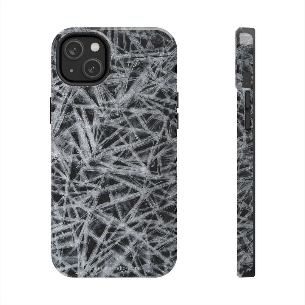 Impact-Resistant Phone Case — Black & White Ice Shockproof Cover