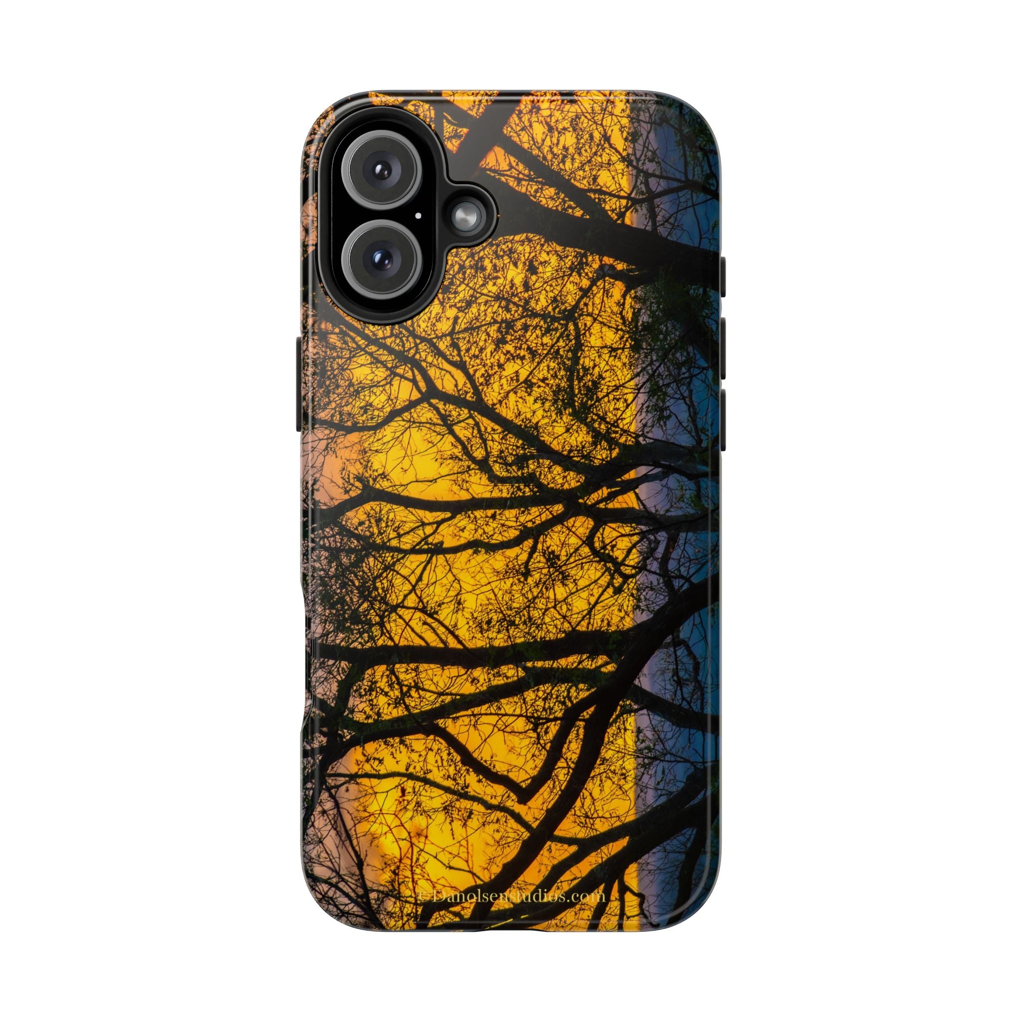 Tough Phone Case — Sunset Silhouette Tree Design