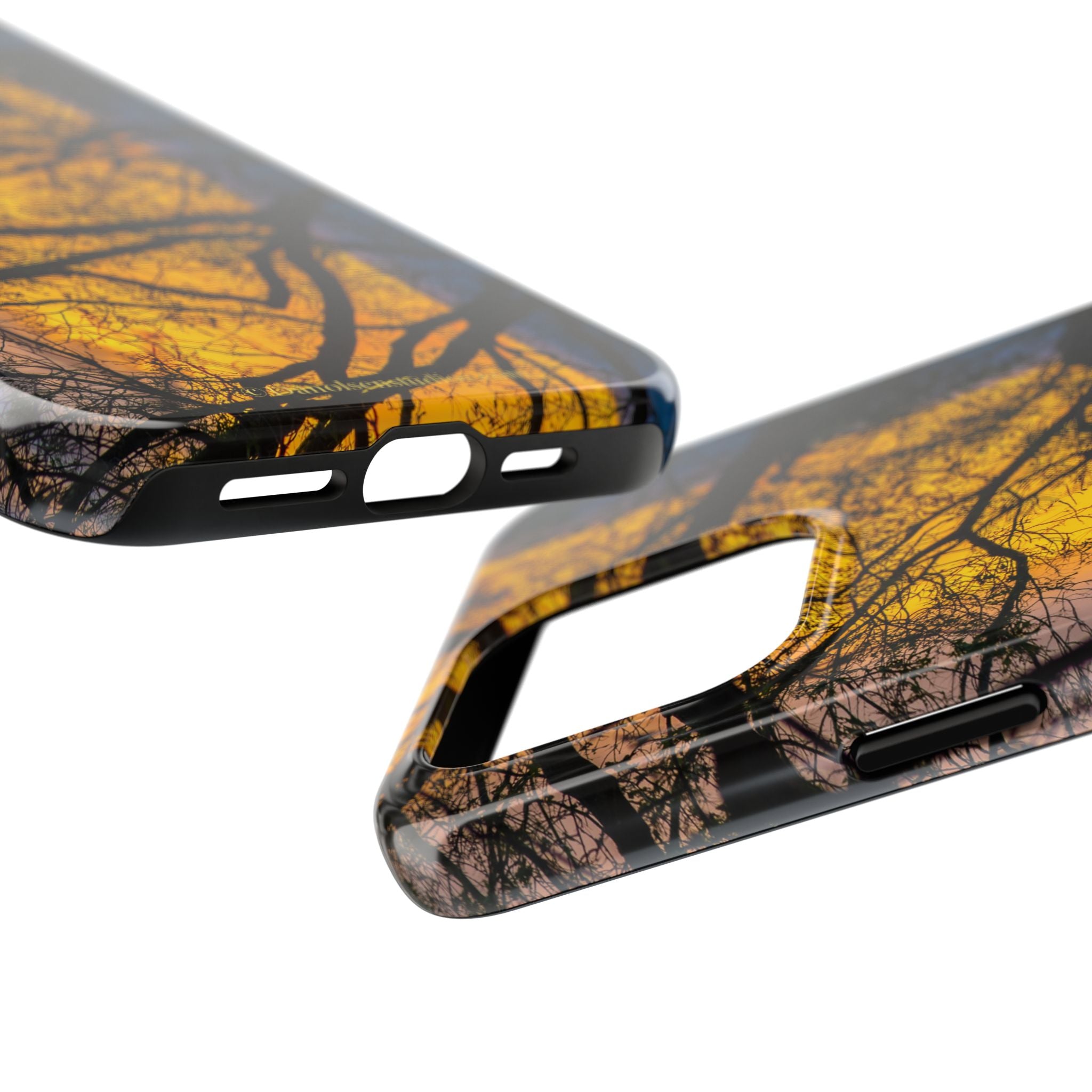 Tough Phone Case — Sunset Silhouette Tree Design