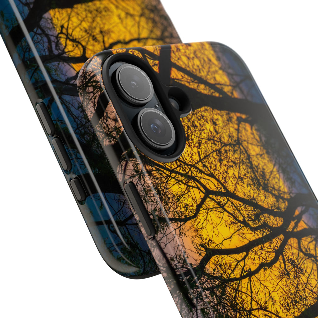 Tough Phone Case — Sunset Silhouette Tree Design