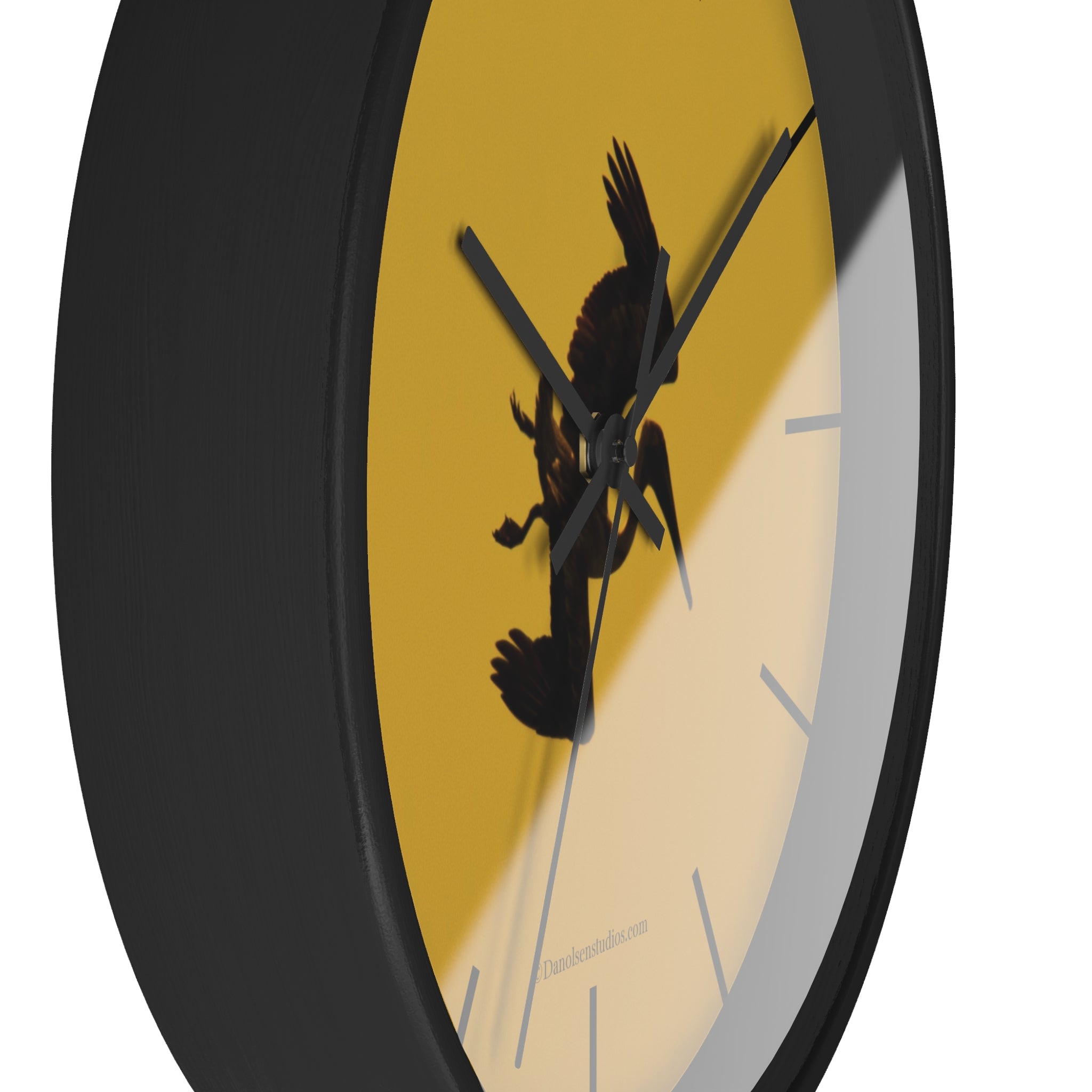 Brown Pelican Sunset Wall Clock — Diving Pelican Coastal Clock