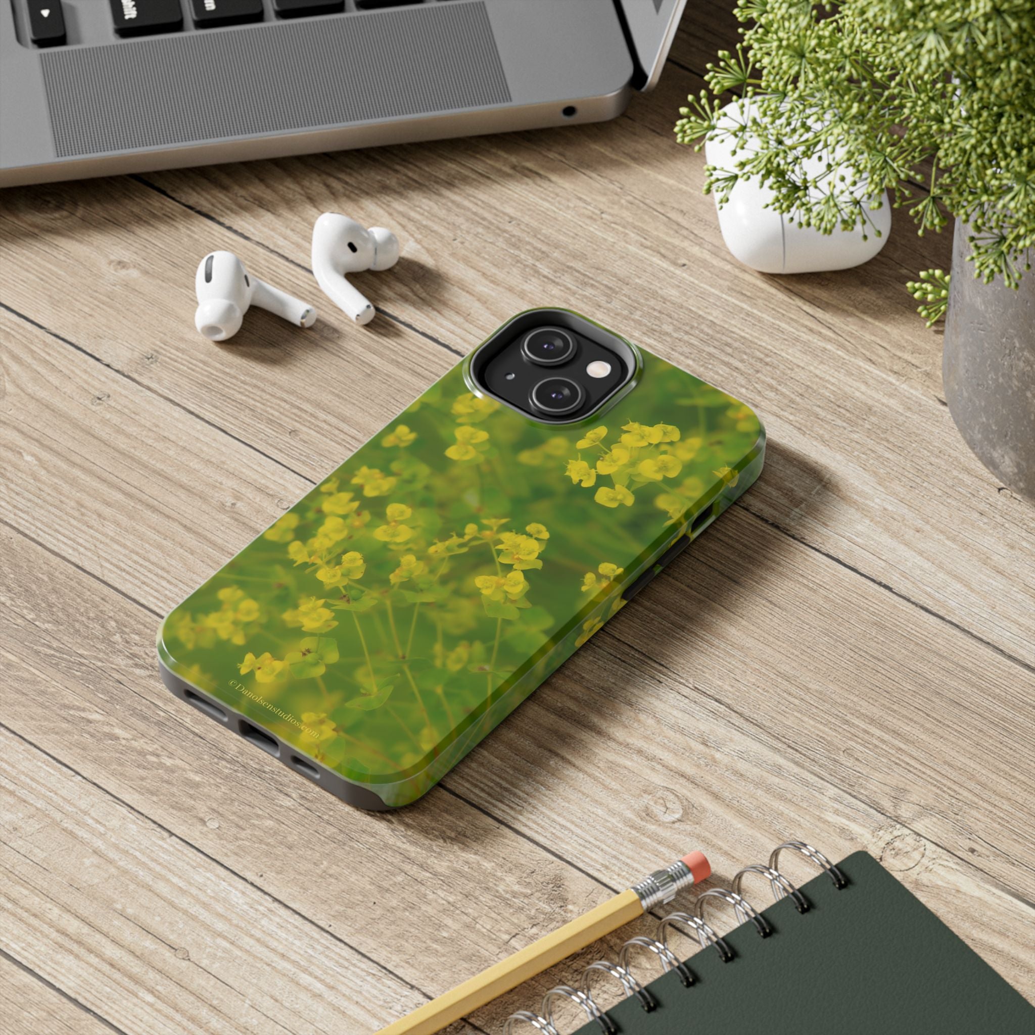 Yellow Wildflower Tough Phone Case — Protective Floral iPhone Case