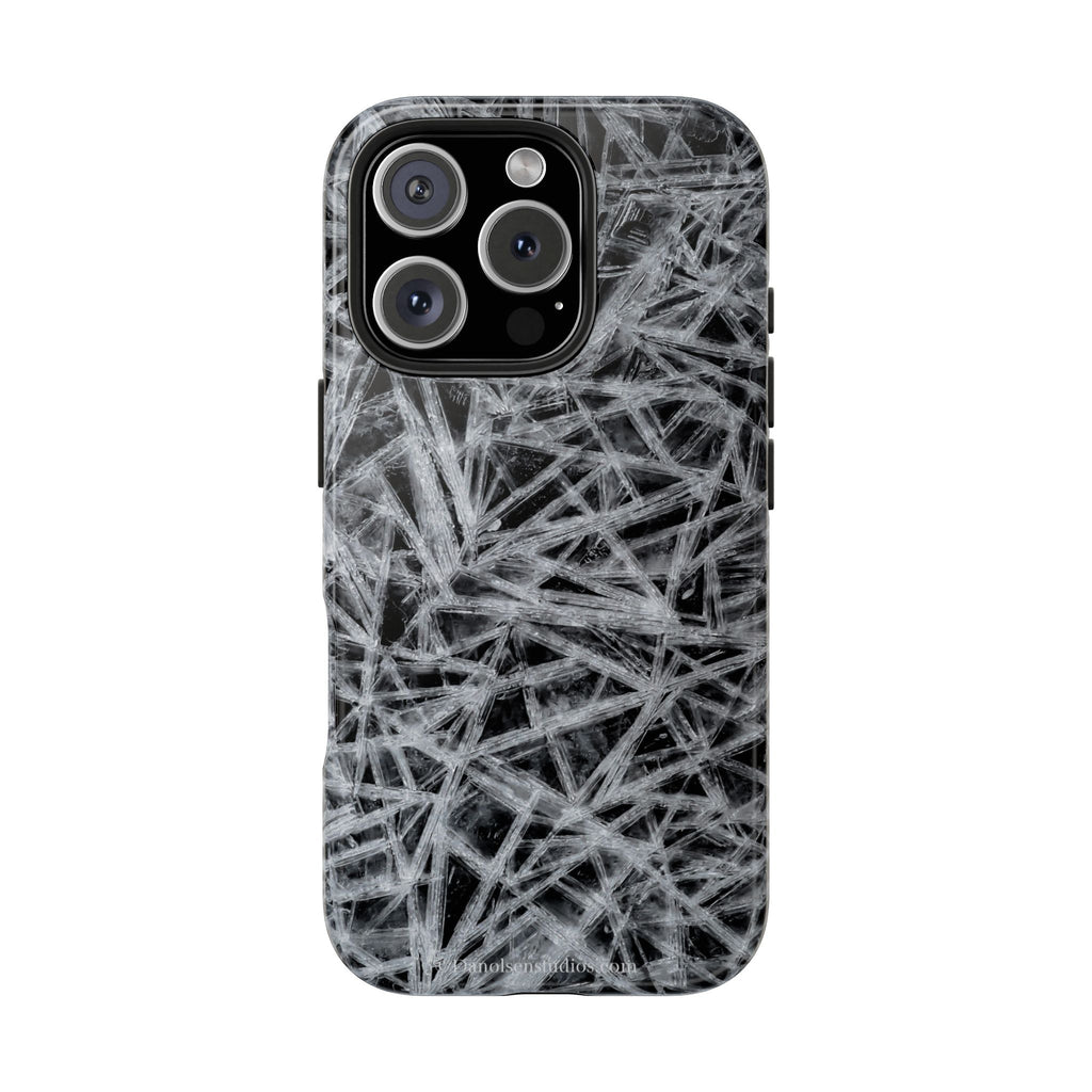 Impact-Resistant Phone Case — Black & White Ice Shockproof Cover