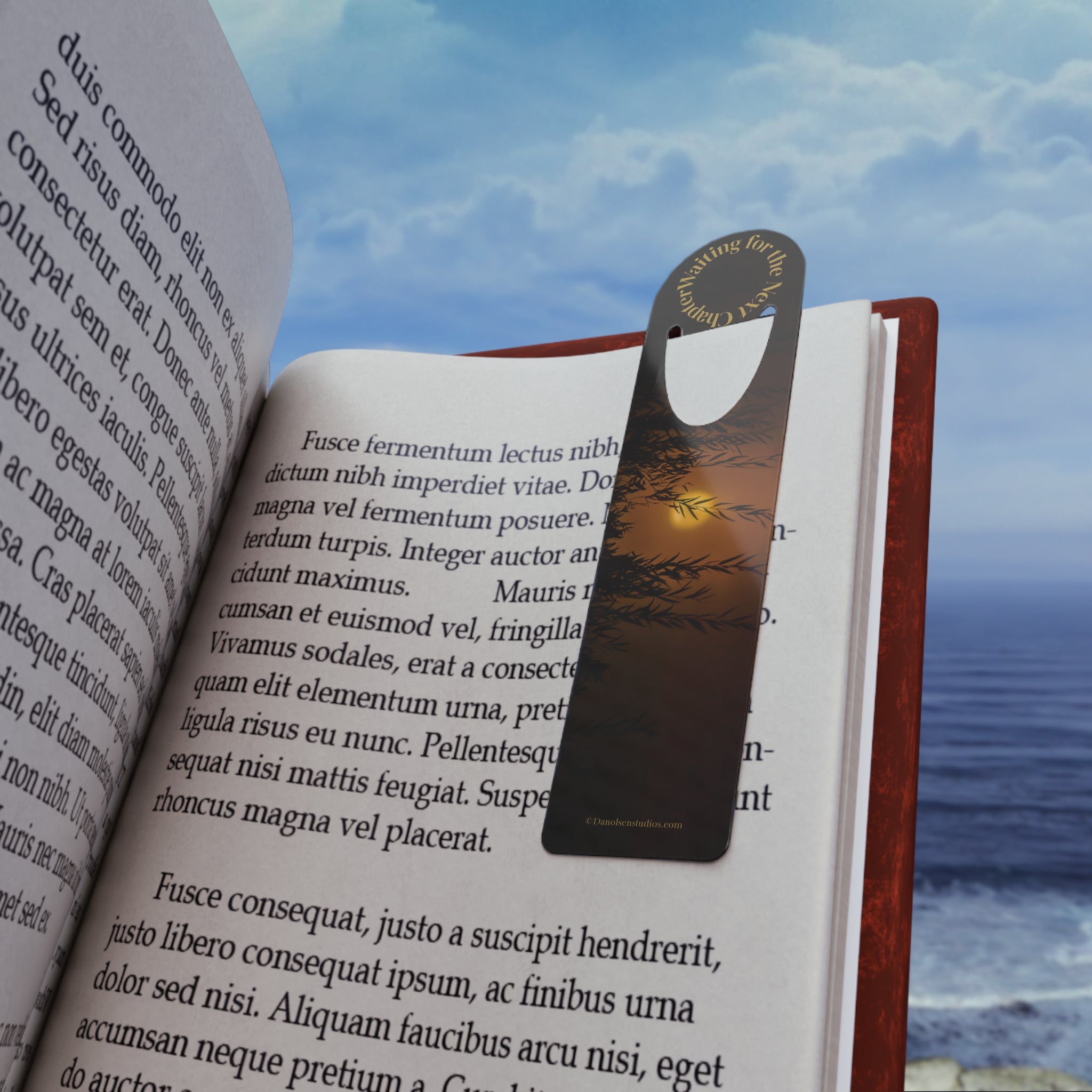 Sunset Willow Tree Bookmark —  Metal Nature Bookmark