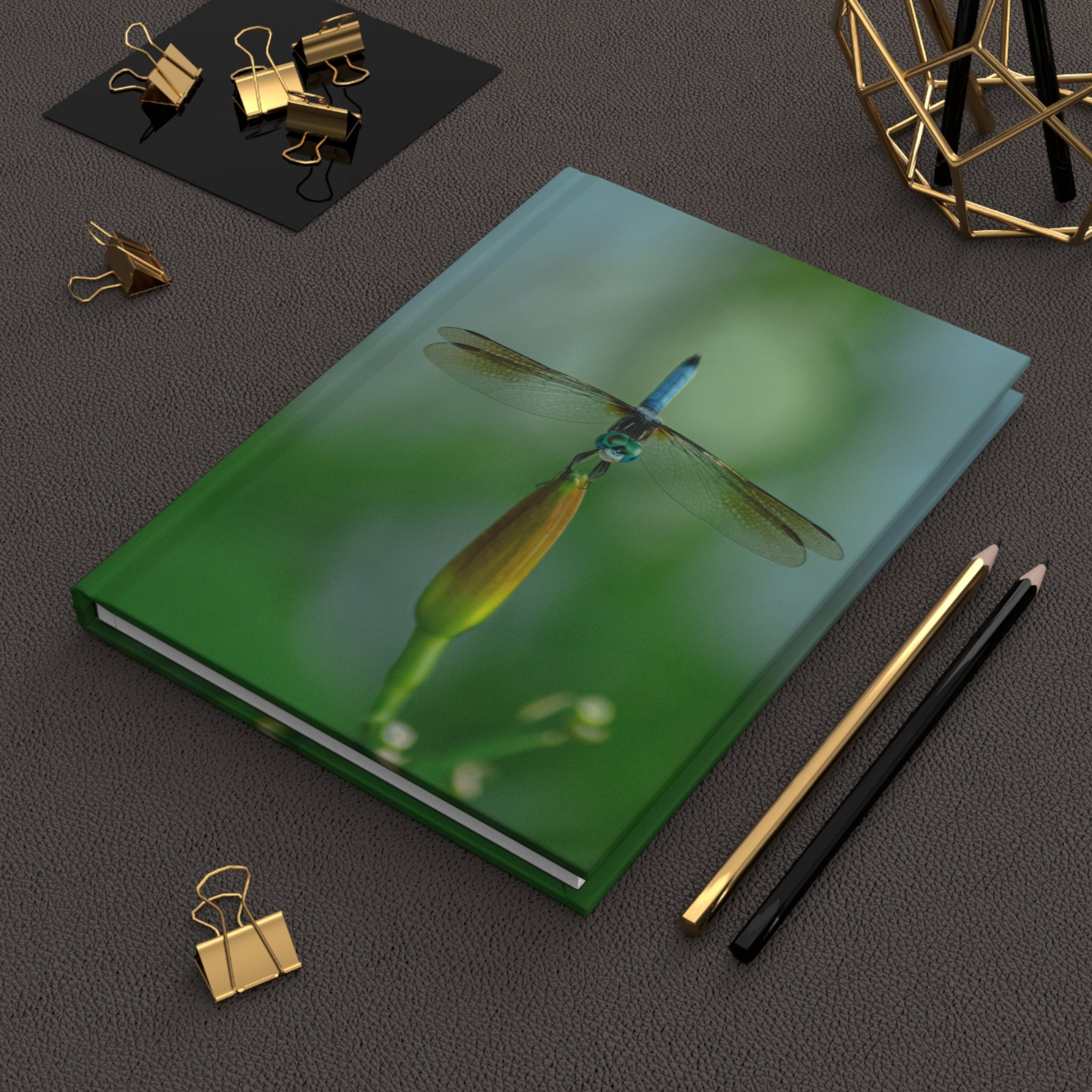 Dragonfly Photo Hardcover Journal — Nature Photography Notebook for Writing